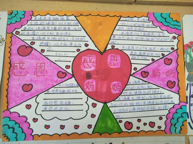 四4班感恩母亲手抄报这是由孩子们精心设计完成的代表他们的心声抄报