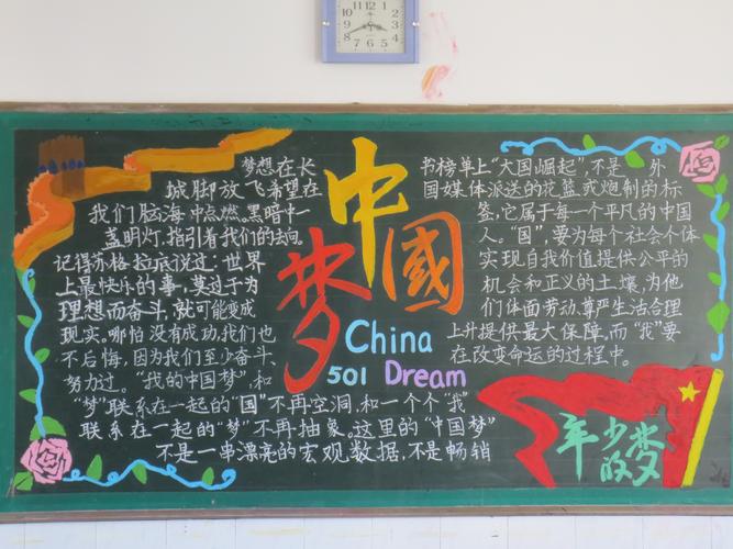 中国梦少年梦黑板报图片