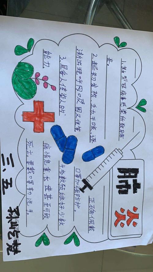 博兴县实验小学三年级五班抗击疫情主题手抄报武汉加油