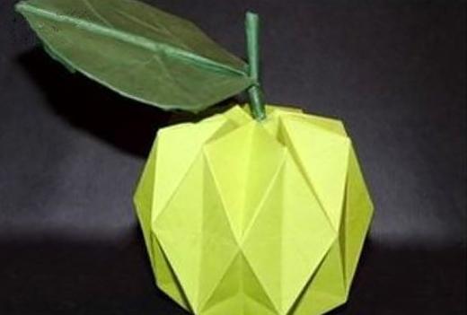 有趣的立体折纸青苹果diy教程图解