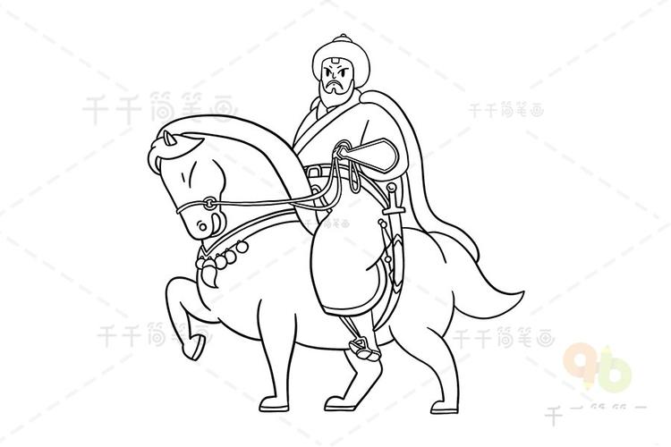 蒙古国简笔画图片