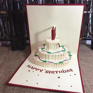 生日蛋糕 3d立体贺卡 生日礼物祝福纸雕贺卡
