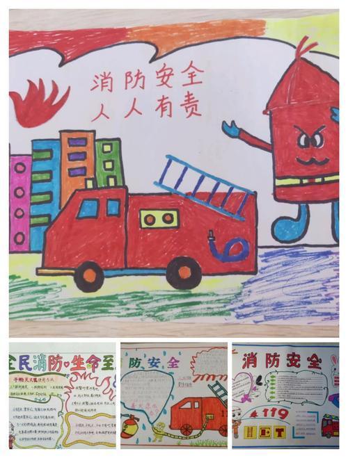 幼儿园消防主题绘画手抄报幼儿园手抄报