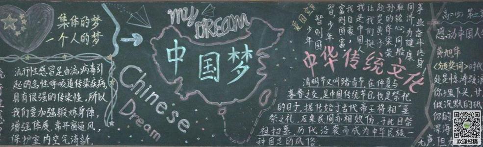 中国梦主题班级黑板报图片-my dream