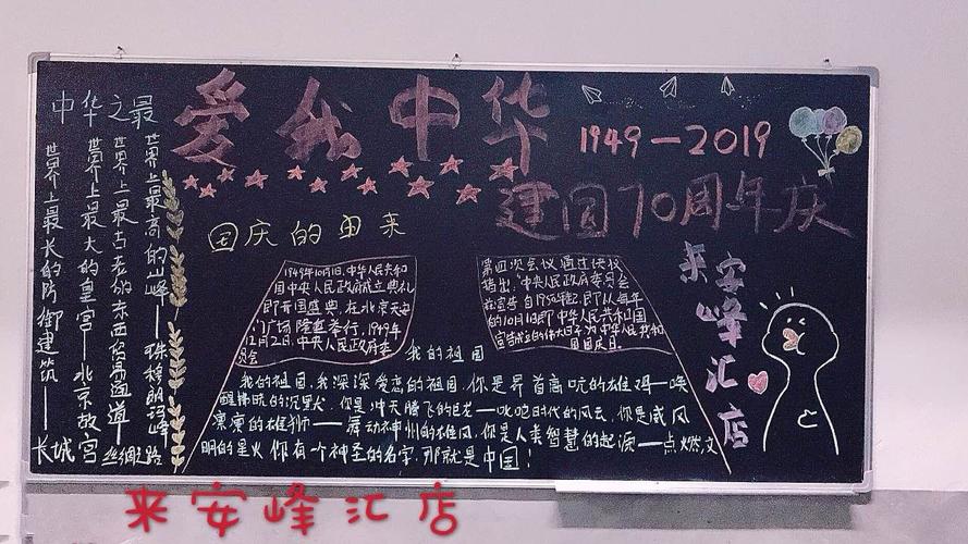 庆祝祖国成立70华诞主题黑板报活动
