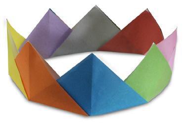 帽子折法图片 第1页皇冠折纸儿童手工折纸王冠 简单的皇冠折纸步骤