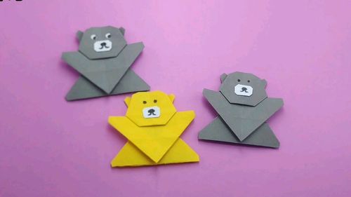 可爱的小熊折纸教程一起陪孩子做手工动手又动脑很简单哦