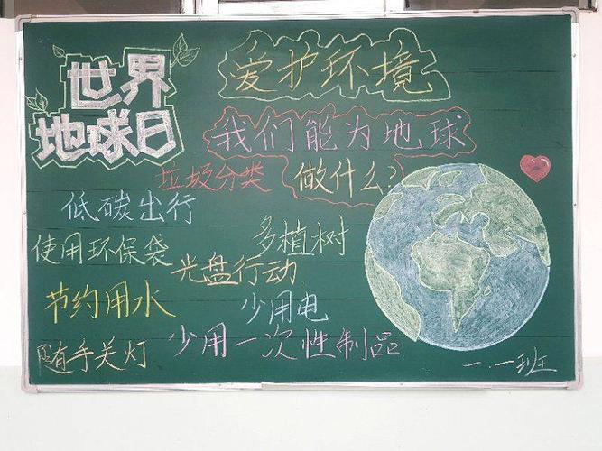 平地泉镇中心学校开展保护地球我们在行动主题黑板报宣传教育活动