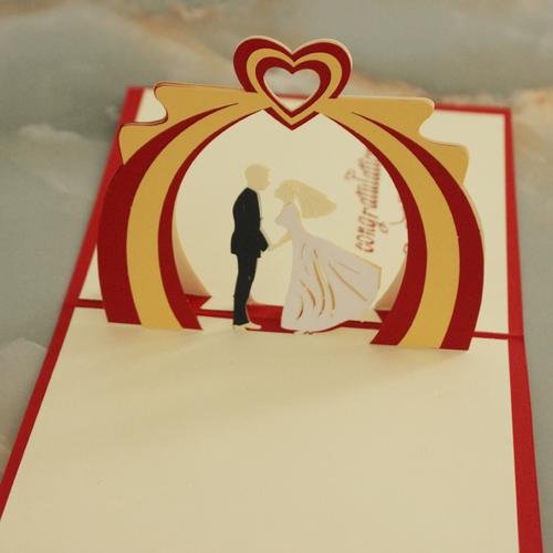 3d立体贺卡手工制作剪纸喜帖婚礼殿堂创意婚礼纸雕结婚贺卡礼物