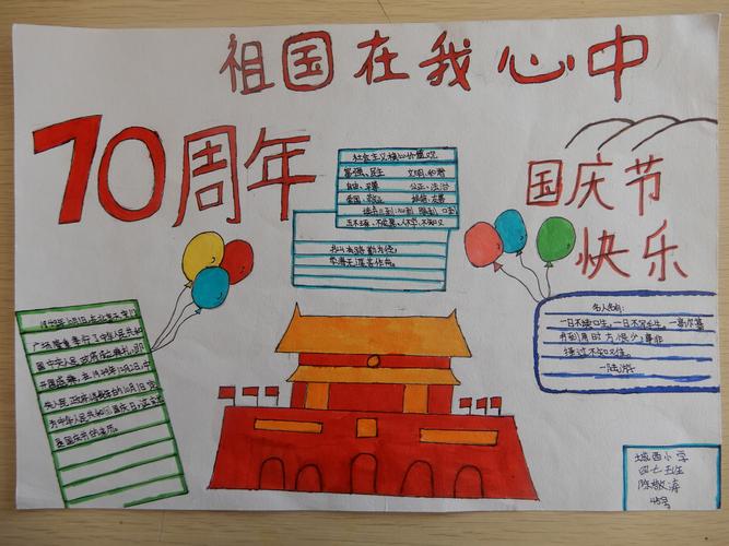 祖国手抄报展示活动 写美篇     此次活动得到了学校师生的热烈响应