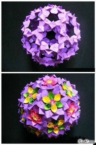 花球的折纸图解与方法教程5