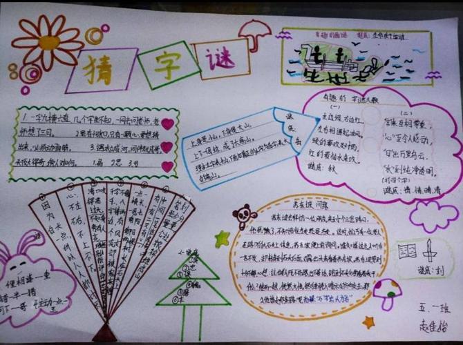 数学谜语手抄报关于迷谜语的手抄报 关于英语的手抄报中国地名谜语