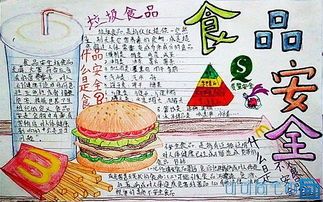 四年级食品卫生安全手抄报 小学生安全手抄报食品安全手抄报资料画
