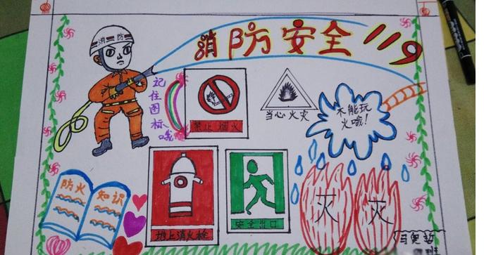 关于消防安全的手抄报的资料参考   一防火常识   1教育孩子不玩火