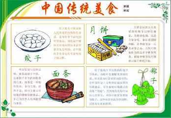 最热的二年级下册中国美食手抄报 二年级下册手抄报