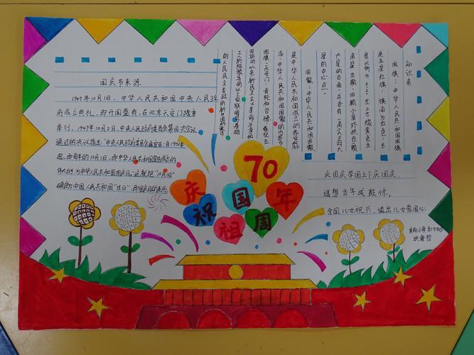 新中国成立70周年系列活动之手抄报展庆祝新中国70周年手抄报材料5