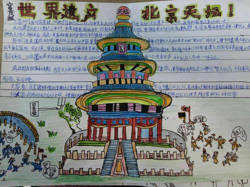 有关我国名胜古迹的手抄报《北京天坛》