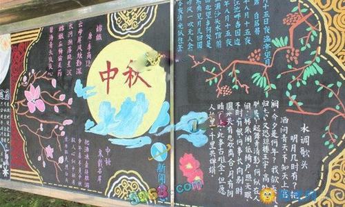 黑板报   许许多多的神话传说塑造了今天的中秋节而又因为这一天月亮