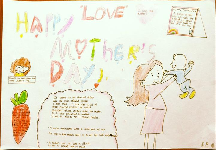 妈妈我爱你---母亲节主题英语手抄报优秀作品集
