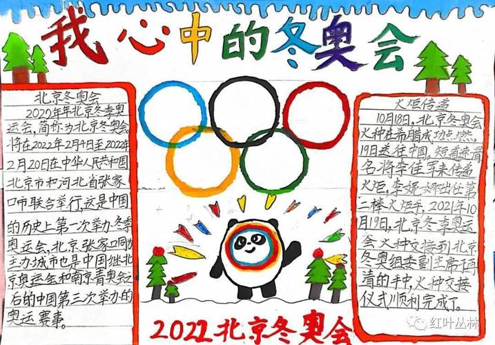 三4中队2022 冬奥会主题手抄报展北京冬残奥会中国体育代表团成立