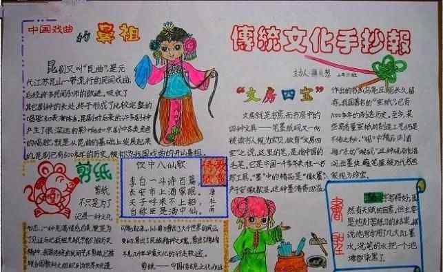 弘扬中华优秀传统文化弘扬中国优秀传统文化手抄报图片