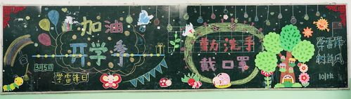 冲龙泉小学新学期黑板报展示 写美篇  2020年注定是不平凡的一年