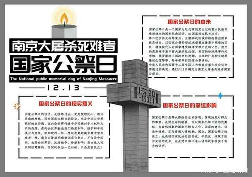 12月13日南京大屠杀国家公祭日这些手抄报有你需要的吗