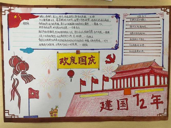 沭阳县修远中学开展爱祖国迎国庆手抄报比赛活动
