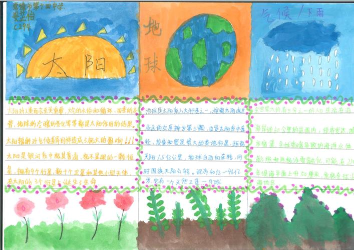 世界气象日期间举办太阳地球和天气为主题的青少年手抄报展评活动