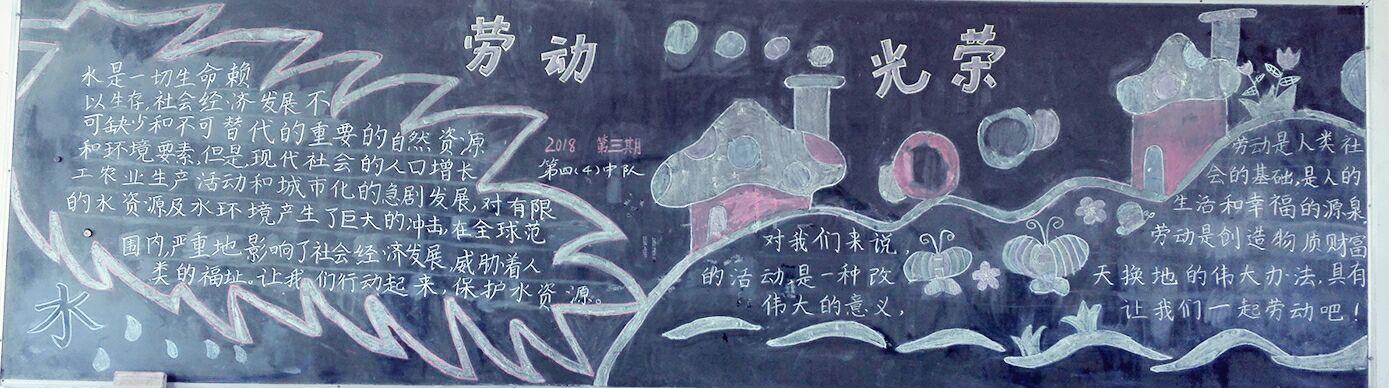下午周庄中心小学举行了中国梦 劳动美的黑板报展示