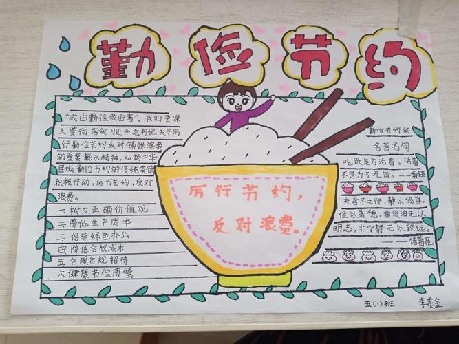 大芹村小学开展厉行勤俭节约 反对餐饮浪费手抄报制作活动计算机应用