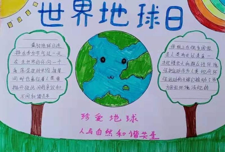改善地球的整体环境新立小学以世界地球日为契机开展了手抄报活动
