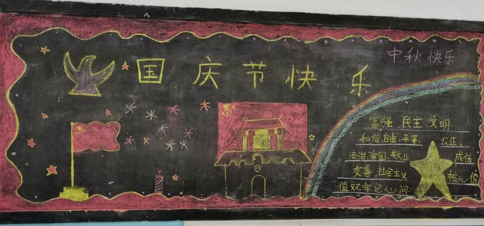 南化小学迎国庆主题系列活动---礼赞祖国祝福祖国手抄报黑板报