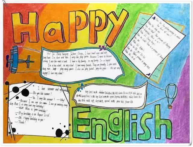 快乐英语五年级英语手抄报五年级英语手抄报