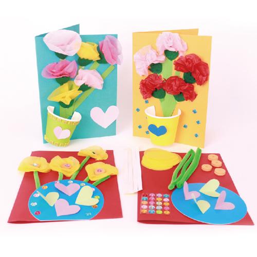 三八妇女神节花束贺卡38礼物儿童创意手工diy幼儿园自制作材料包