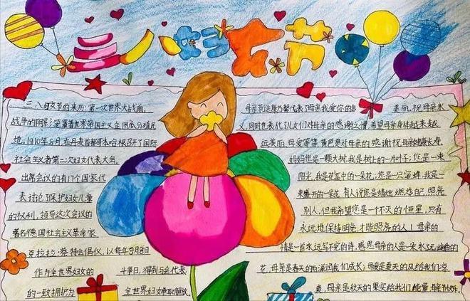 朔州市第二小学校举办庆祝三八国际劳动妇女节手抄报展示活动