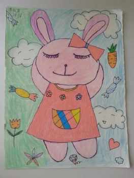 学画画的小白兔手抄报手抄报简单又漂亮