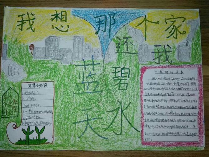阳村乡东辛封中心小学开展我的绿色环保梦为主题的手抄报大赛活动