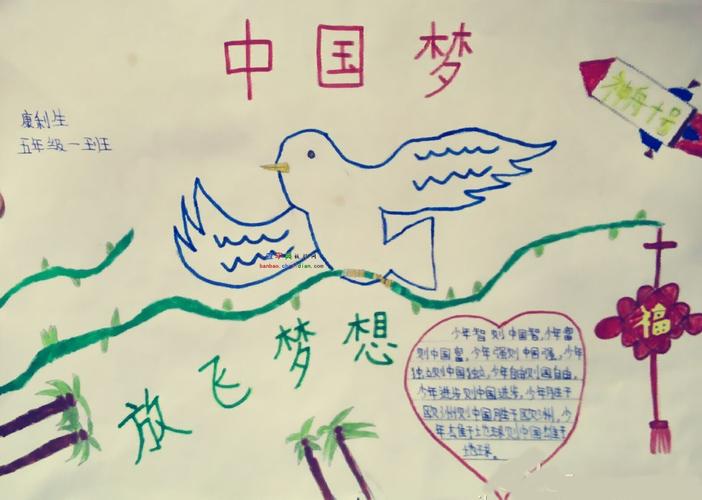 五年级中国梦放飞梦想手抄报设计|五年级中国梦放飞梦想手抄报图片