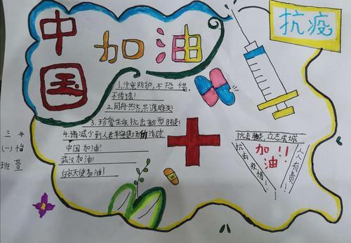 疫情防控图抗疫感人故事手抄报五寨县第六小学开展我们在一起抗击疫情