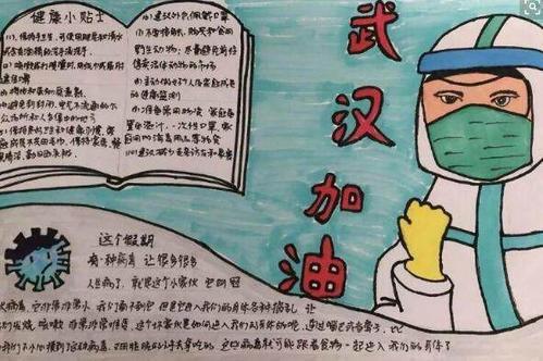 战胜冠状病毒手抄报图片 小学生预防肺炎简单漂亮手抄报