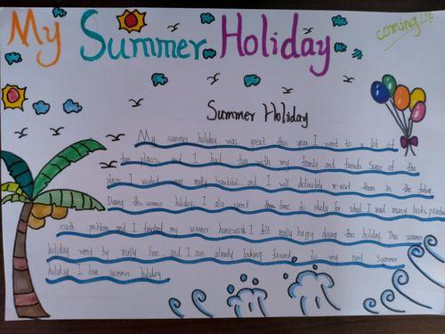 这个暑假我做了什么英语手抄报英语暑假手抄报