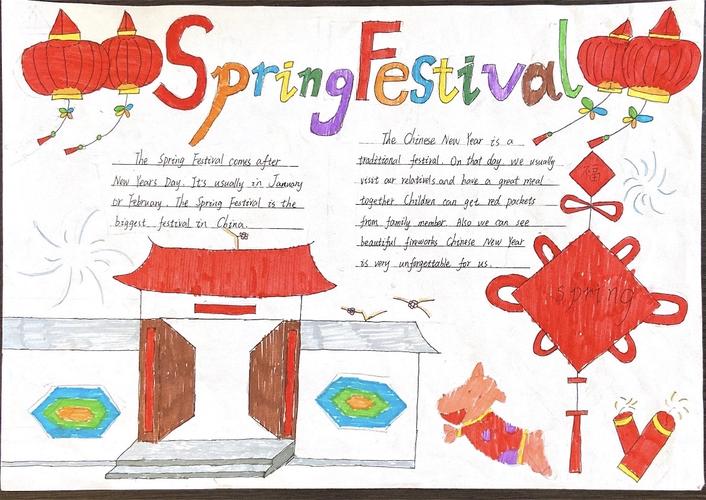 节日 弘扬民族文化广昌县第三小学spring festival英语手抄报评选