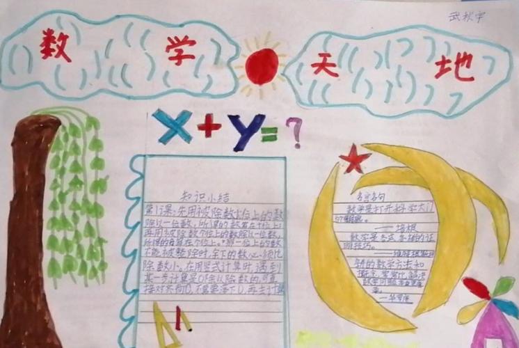 四年级奇妙的数学手抄报内容小学四年级数学手抄报内容关于四年级数学