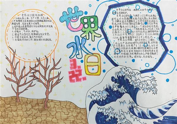 手抄报作品杨校长和同学们一起观看世界水日中国水周图片展黄国志