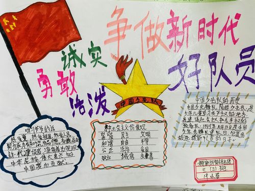 三年级的同学们制作了一张张精美的手抄报来庆祝建队日的到来