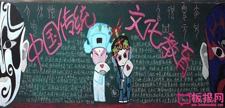 中国传统文化教育黑板报传统文化的魅力