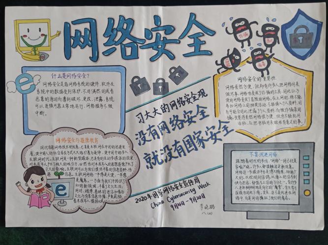 网络安全青少年在行动沛县第五中学手抄报作品展