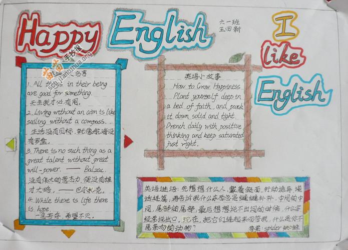 happy english英语手抄报 happyenglish英语手抄报五年级 | 多想派