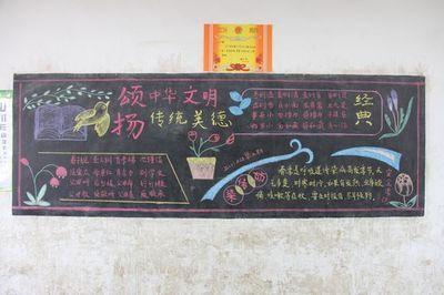 颂中华文明 扬传统美德主题黑板报学生园地-64kb